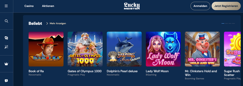 LuckyMeister – Online Casinos ohne OASIS für High Roller