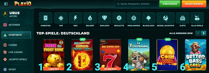 Playio – Online Casino ohne OASIS mit schneller Paysafecard-Zahlung